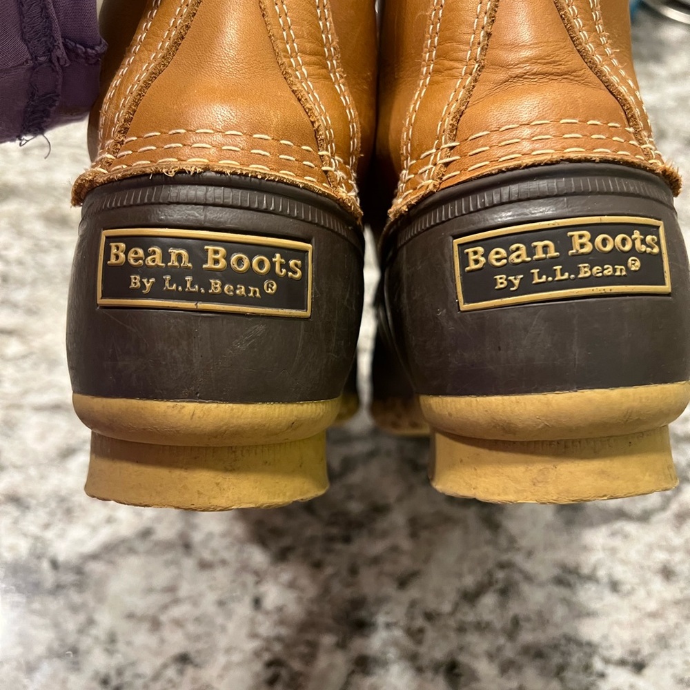 L.L. Bean Brown and Black Men's Duck Lace-Up Boots sz 10 - Picture 6 of 6